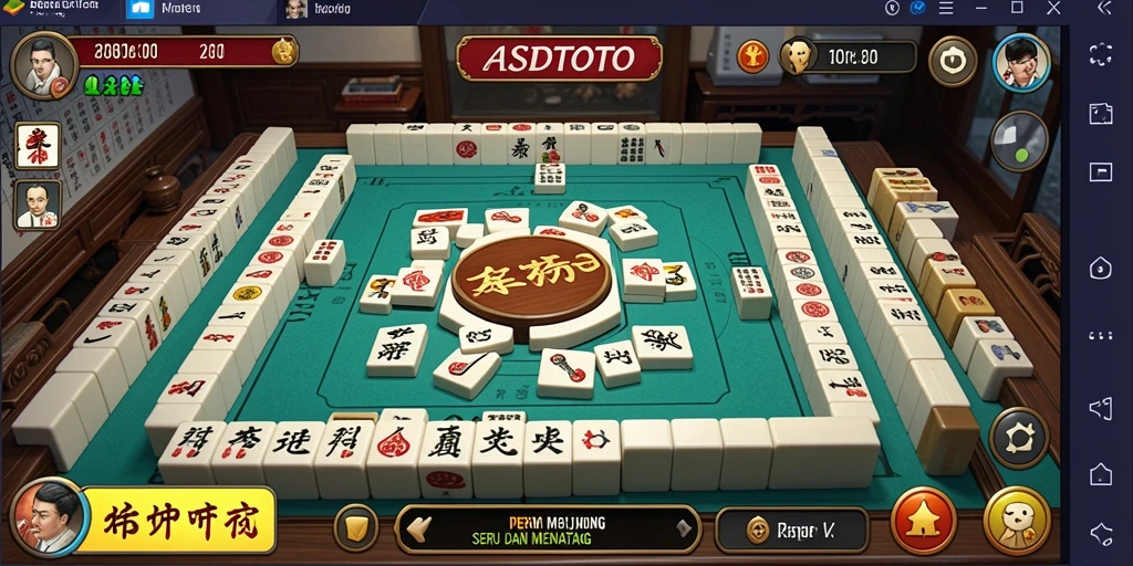 Tampilan gameplay ASDTOTO yang menarik dan dinamis dalam permainan Mahjong.