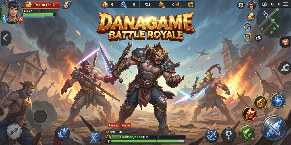 Gameplay seru dan menegangkan dari DANAGAME Battle Royale.