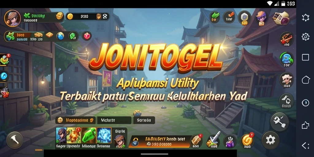 Tampilan utama aplikasi JONITOGEL yang kaya fitur dan menarik.