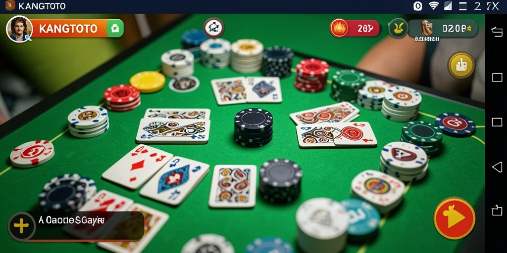 Screenshot gameplay KANGTOTO menampilkan keseruan bermain Gaple.