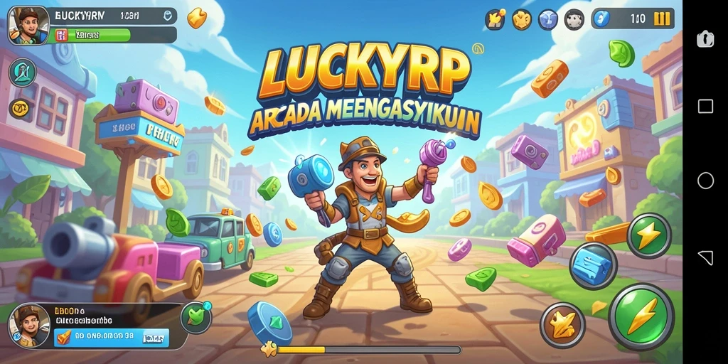 Gameplay LUCKYRP yang seru dan penuh warna saat dimainkan.