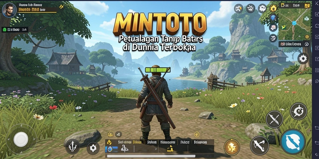 Tampilan gameplay MINTOTO yang menakjubkan di dunia terbuka yang luas.